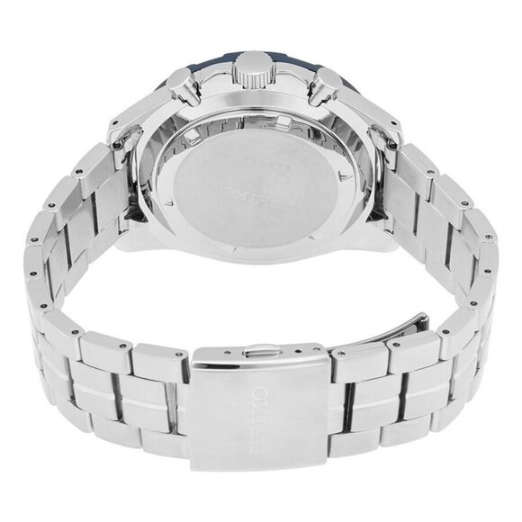 NWT Authentic Seiko Essentials Chronograph Quartz Blue Dial Men's Watch Ssb345 - Picture 3 of 3